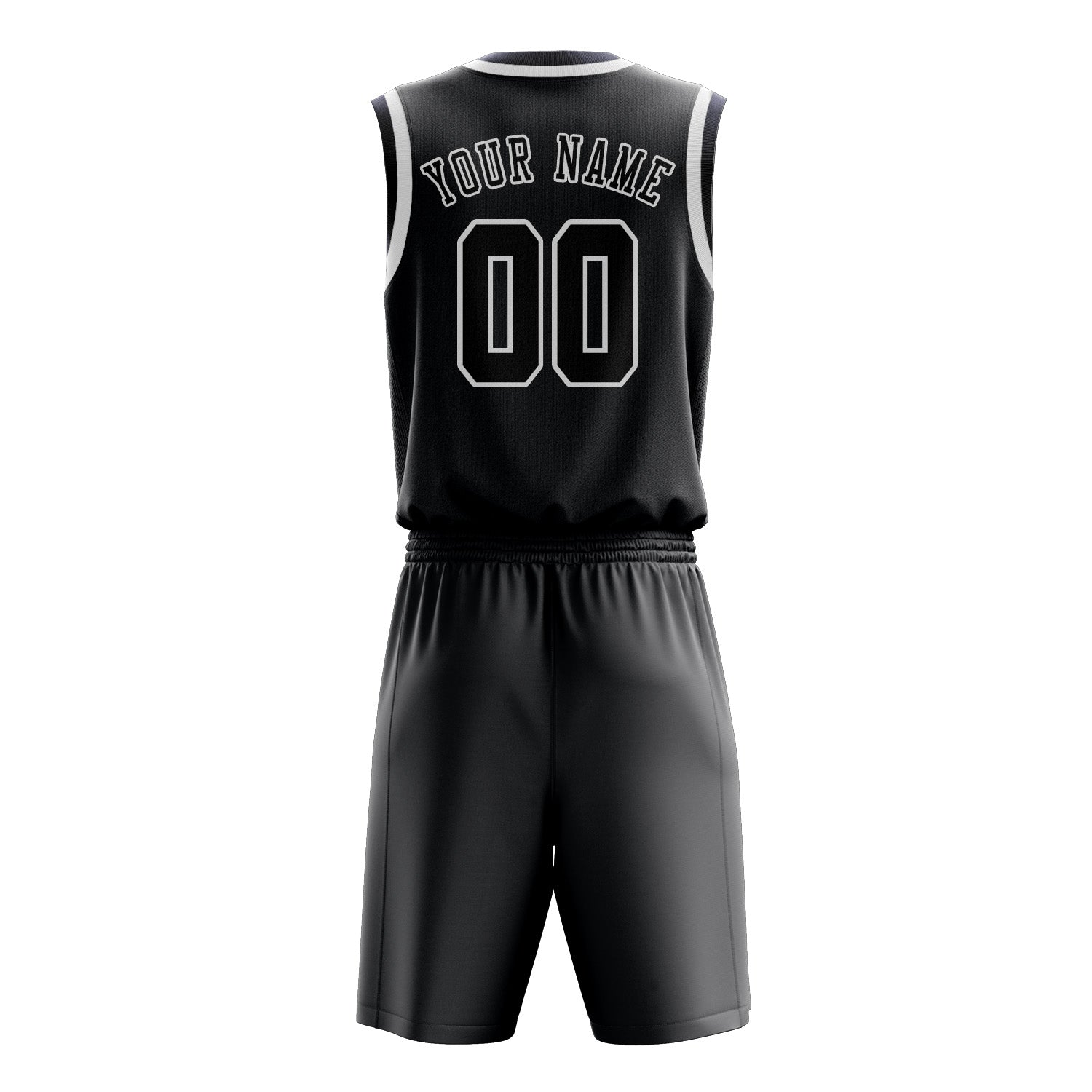 Benutzerdefiniertes Professionelles Dunkelgrau Stahlblau Basketballtrikot-Set