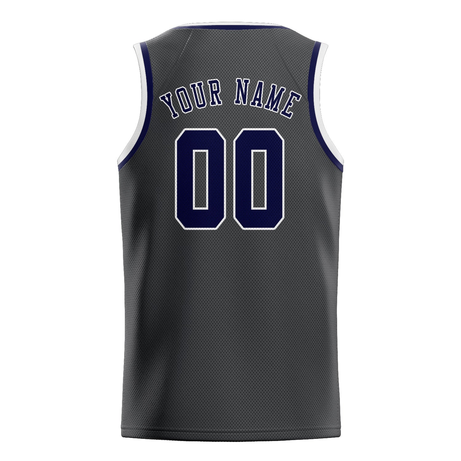 Benutzerdefiniertes Professionelles Dunkelgrau Stahlblau Basketballtrikot