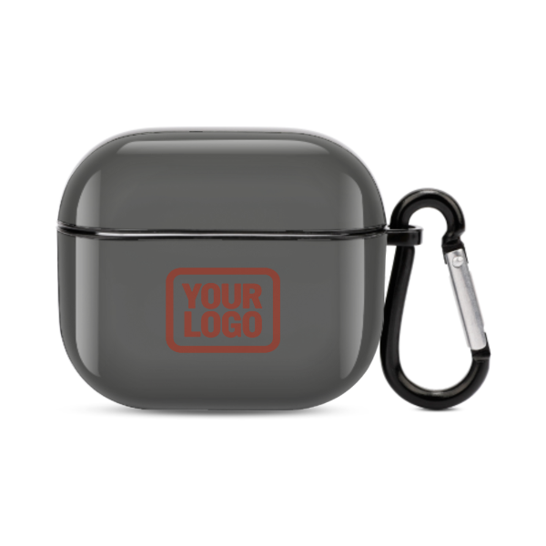 Maßgeschneidertes Dunkelgrau Korallenrot AirPods-Hülle (3. Generation)