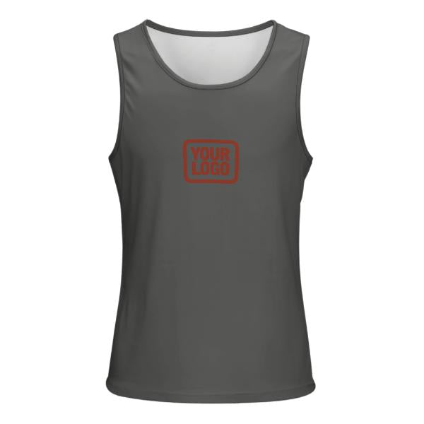 Maßgeschneidertes Dunkelgrau Korallenrot Herren Tanktop
