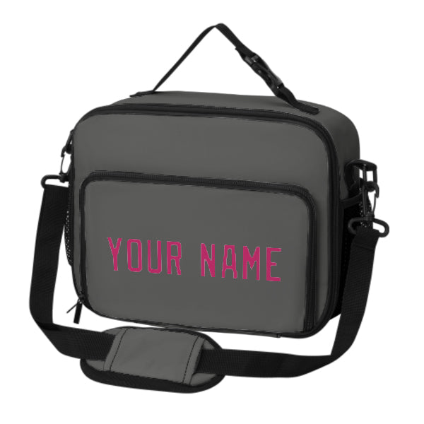 Maßgeschneidertes Dunkelgrau Pink Lunch-Tasche