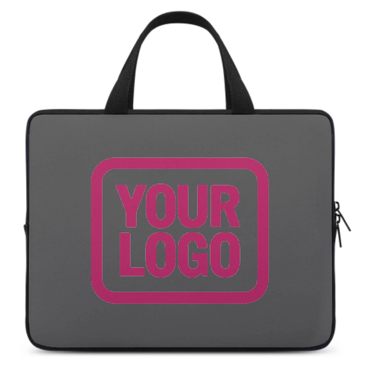 Borsa per laptop personalizzata grigio scuro rosa