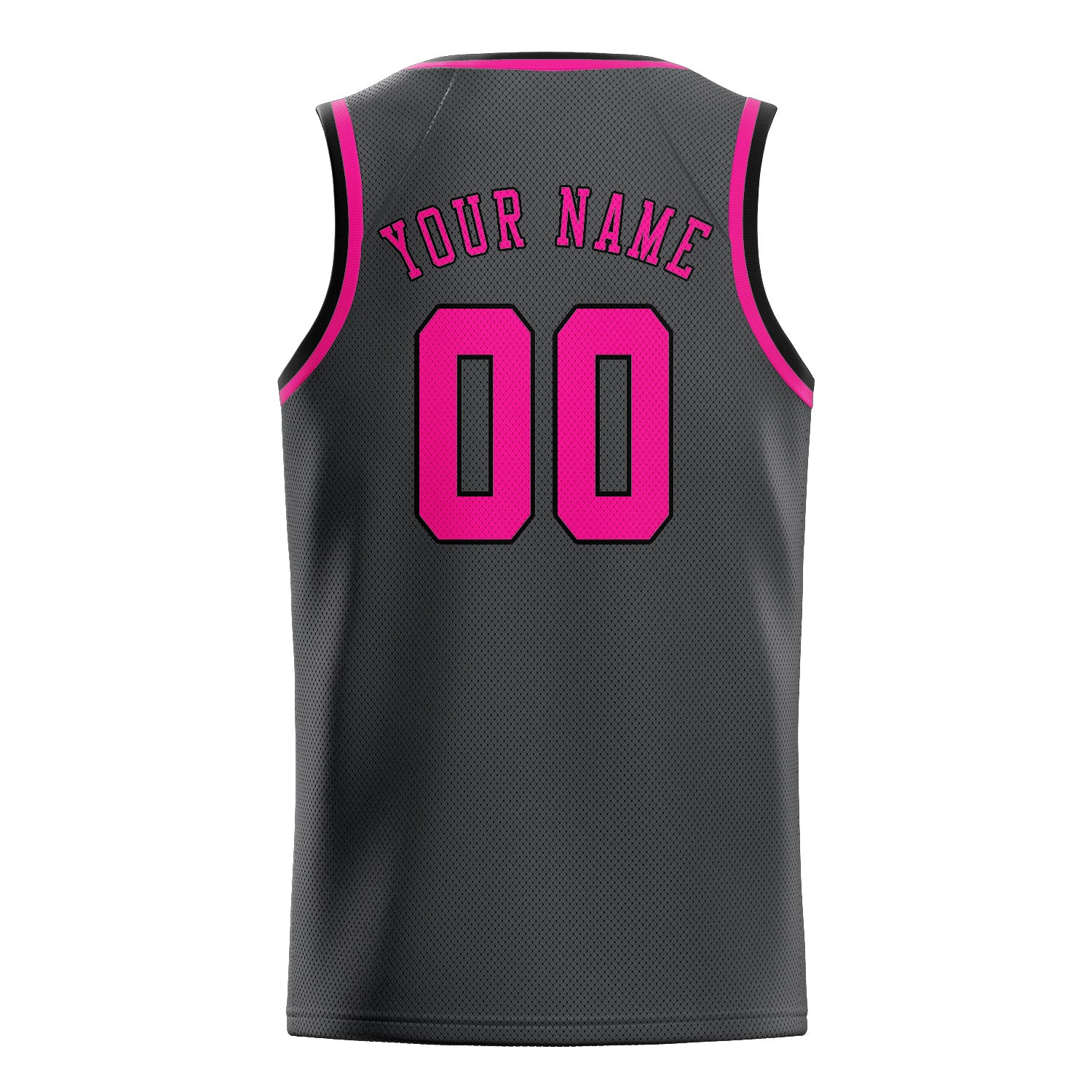 Benutzerdefiniertes Professionelles Dunkelgrau Rosarot Basketballtrikot