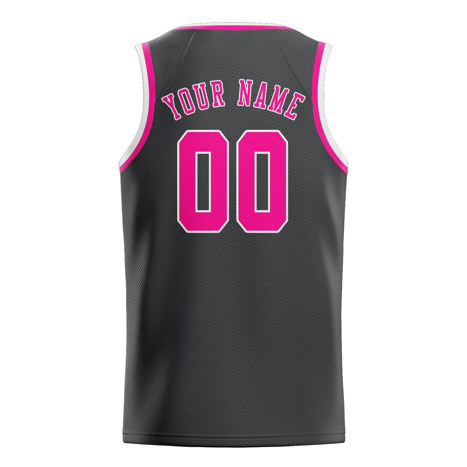 Benutzerdefiniertes Professionelles Dunkelgrau Rosarot Basketballtrikot