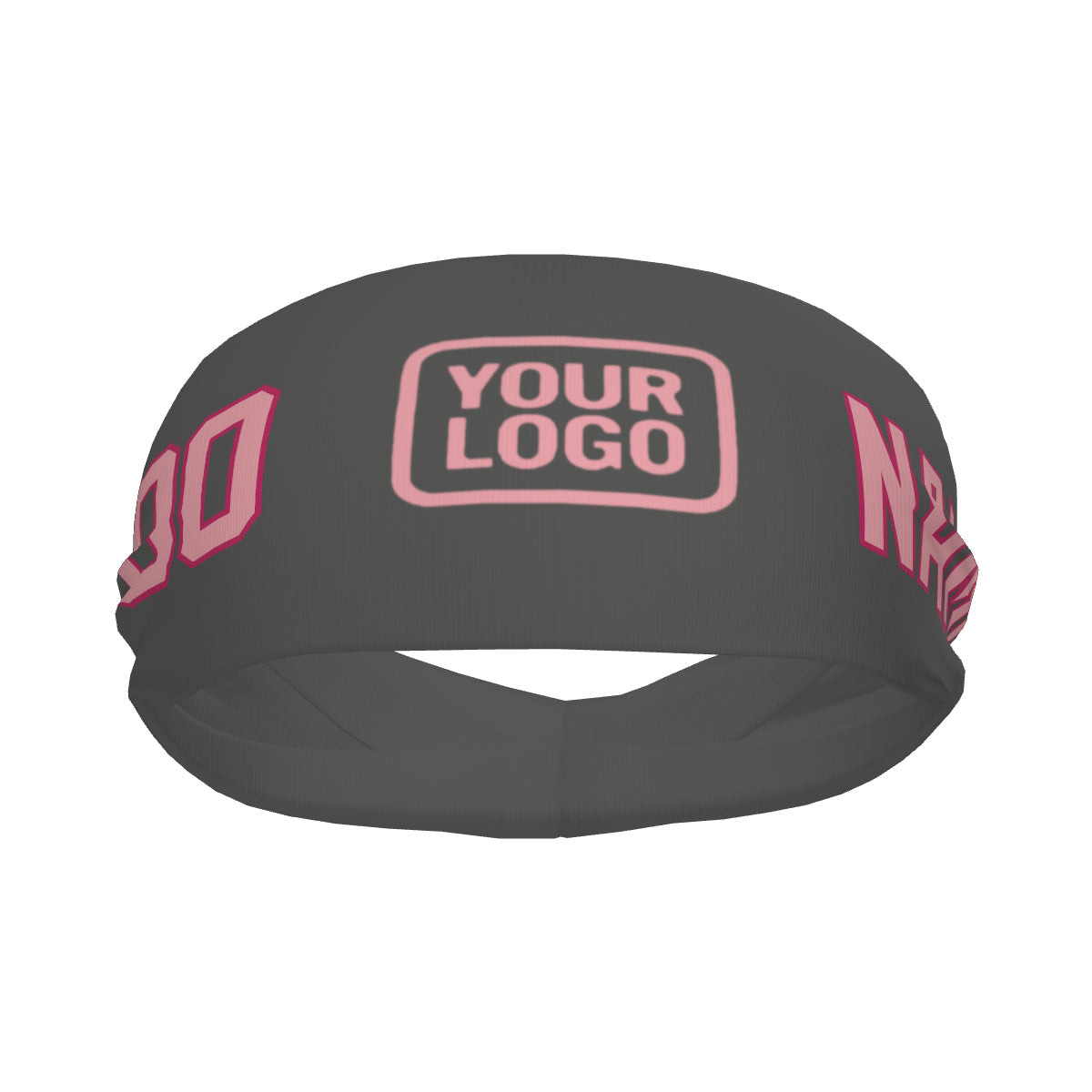 Maßgeschneidertes Dunkelgrau Rosa Sport Stirnband