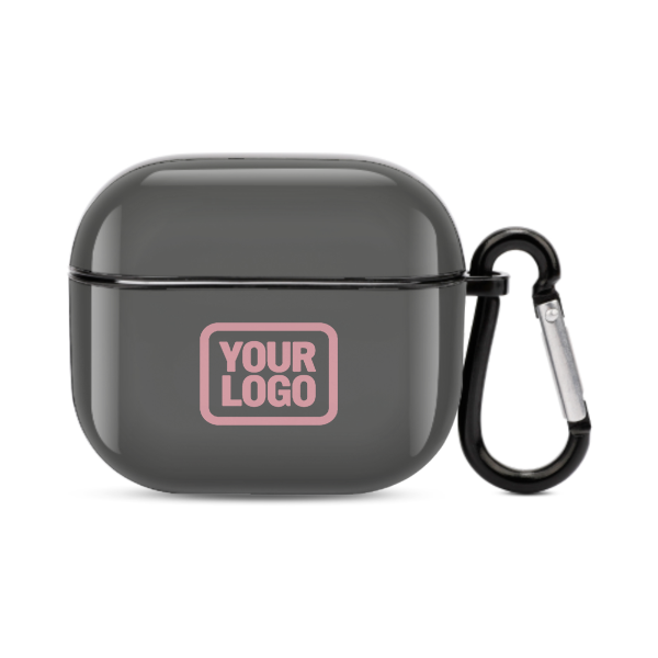 Maßgeschneidertes Dunkelgrau Rosa AirPods-Hülle (3. Generation)