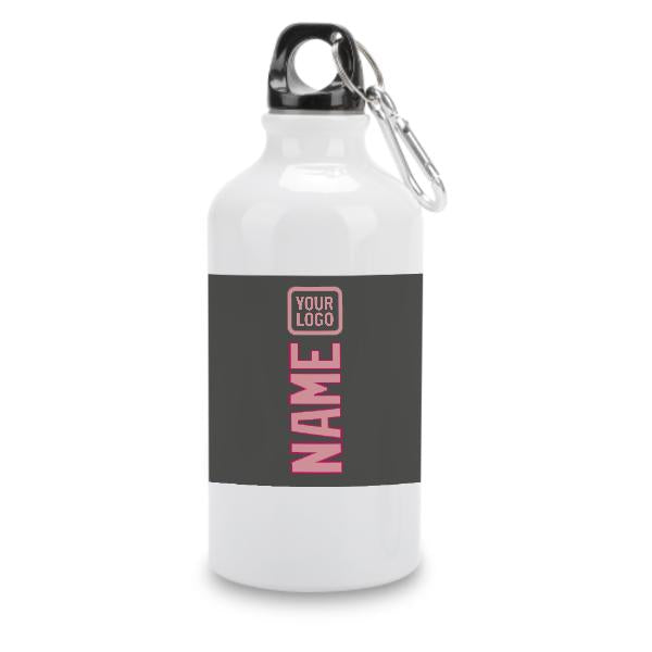 Maßgeschneidertes Dunkelgrau Rosa Sportflasche