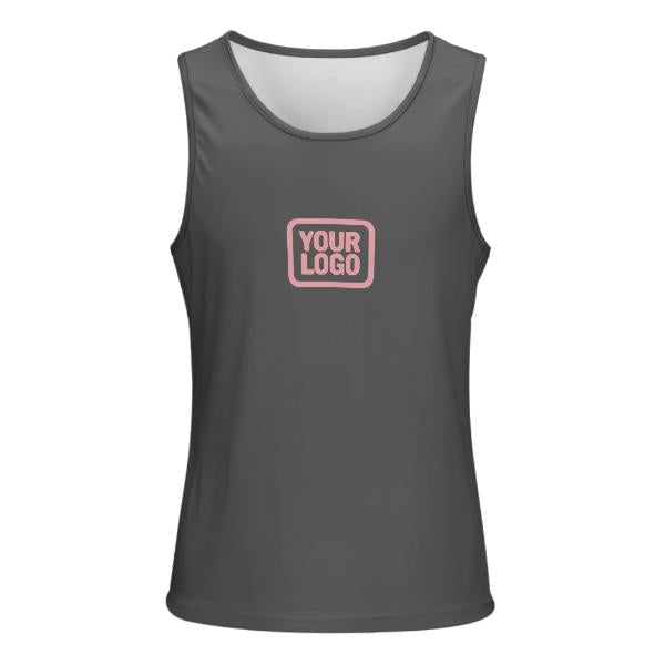Maßgeschneidertes Dunkelgrau Rosa Herren Tanktop