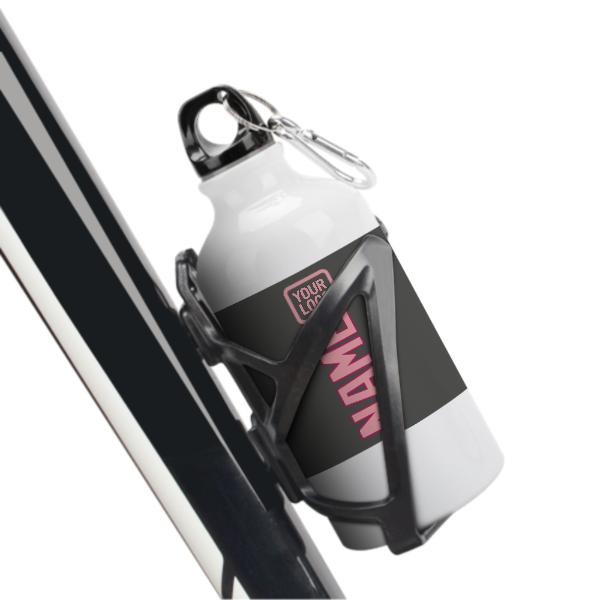 Maßgeschneidertes Dunkelgrau Rosa Sportflasche