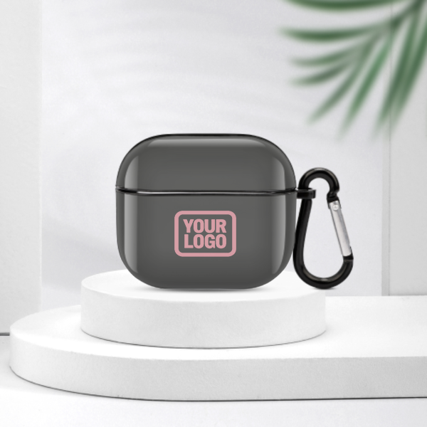 Maßgeschneidertes Dunkelgrau Rosa AirPods-Hülle (3. Generation)
