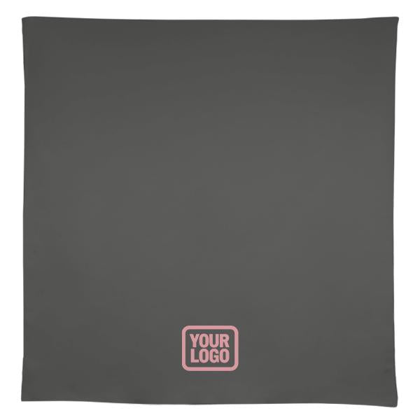 Tovaglia quadrata grigio scuro rosa su misura