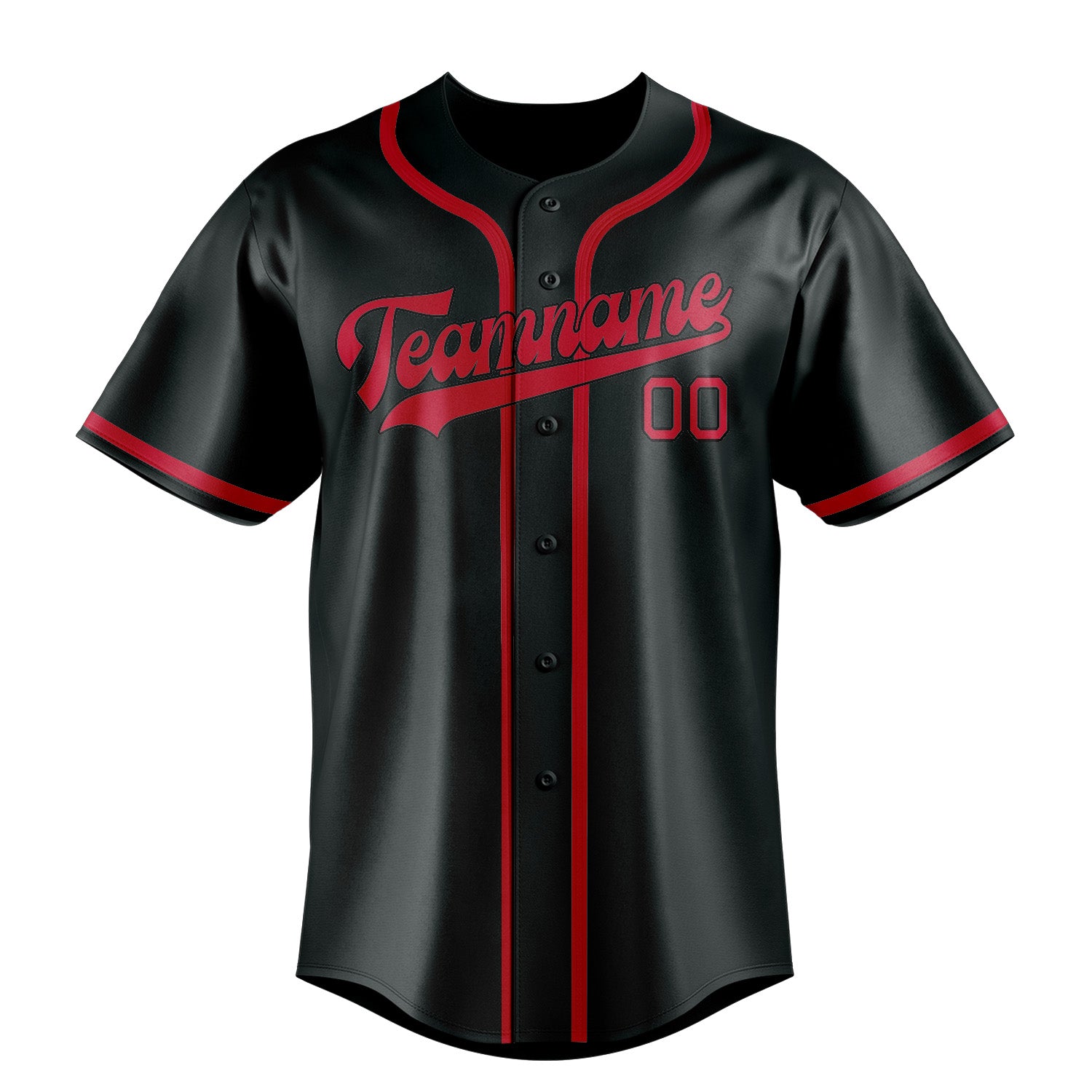 Benutzerdefiniertes Professionelles Dunkelgrau Rot Baseballtrikot