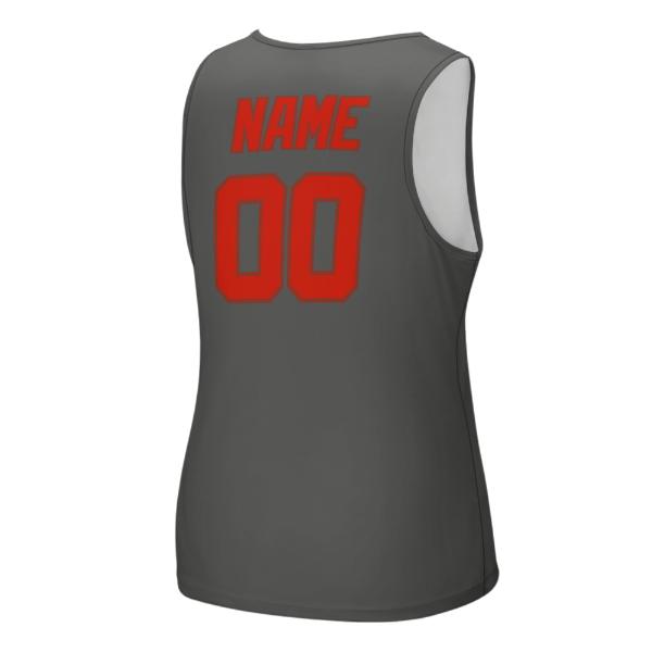 Maßgeschneidertes Dunkelgrau Orangerot Herren Tanktop