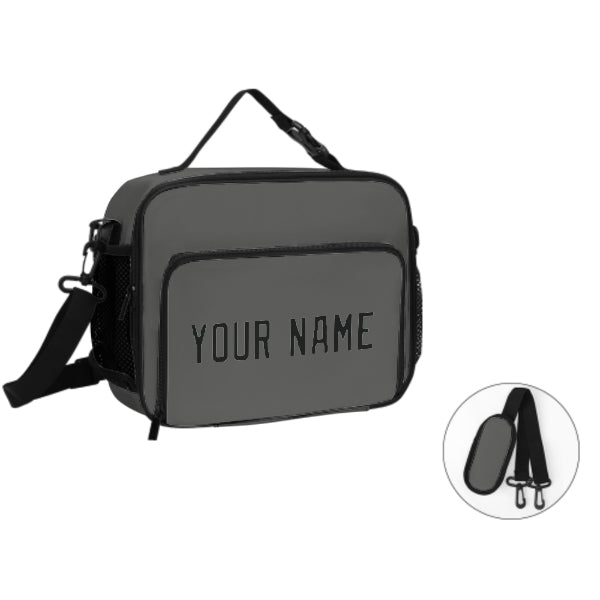 Maßgeschneidertes Dunkelgrau Black Lunch-Tasche