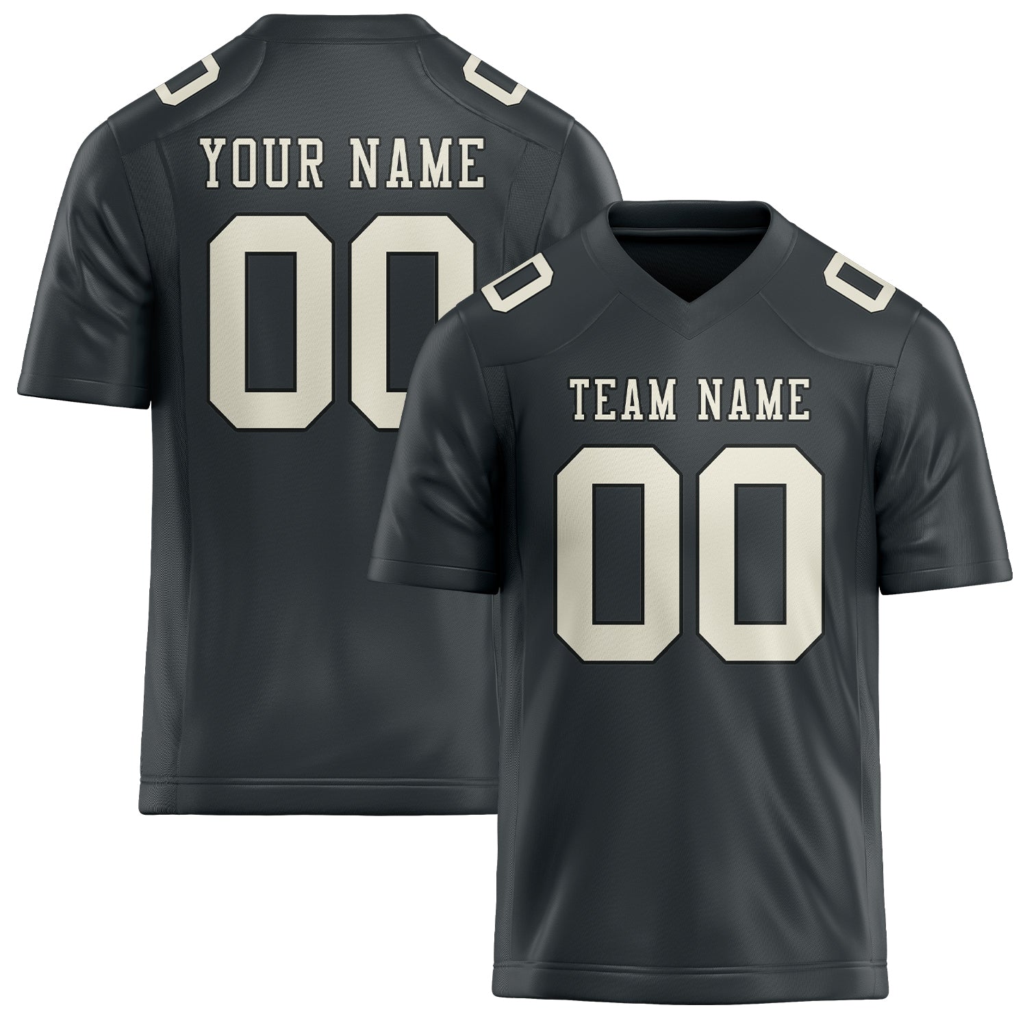 Maßgeschneidertes Professionelles Dunkelgrau Beige Rugbytrikot