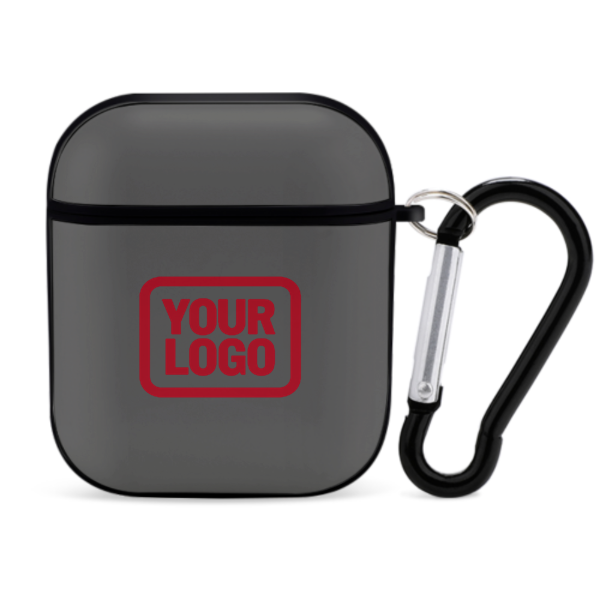 Maßgeschneidertes Dunkelgrau Rot AirPods-Hülle