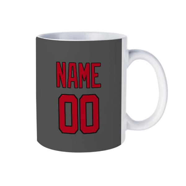Tazza personalizzata grigio scuro e rossa