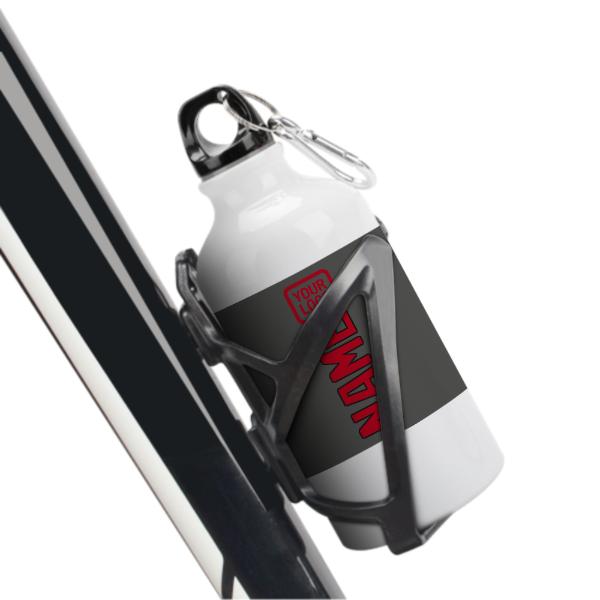 Maßgeschneidertes Dunkelgrau Rot Sportflasche