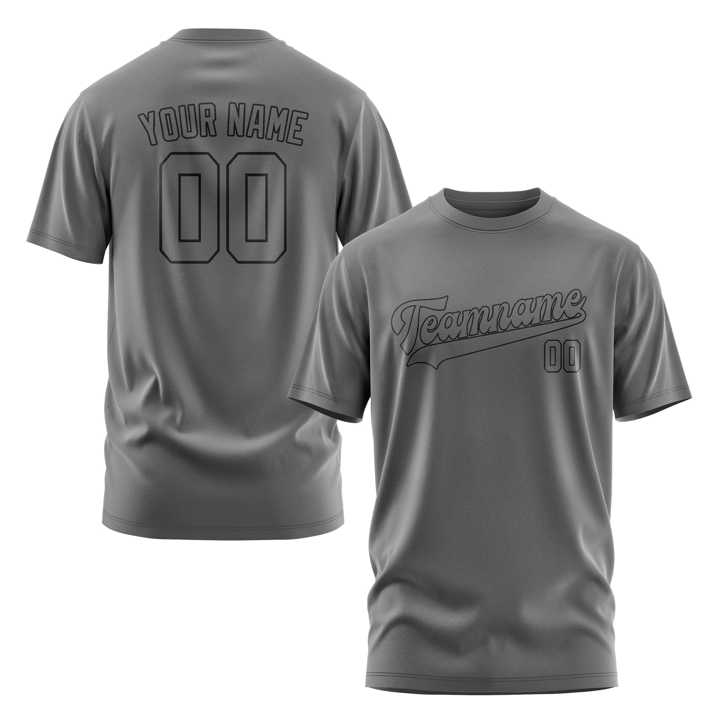 Maßgeschneidertes Dunkelgrau Dunkelgrau T-Shirt