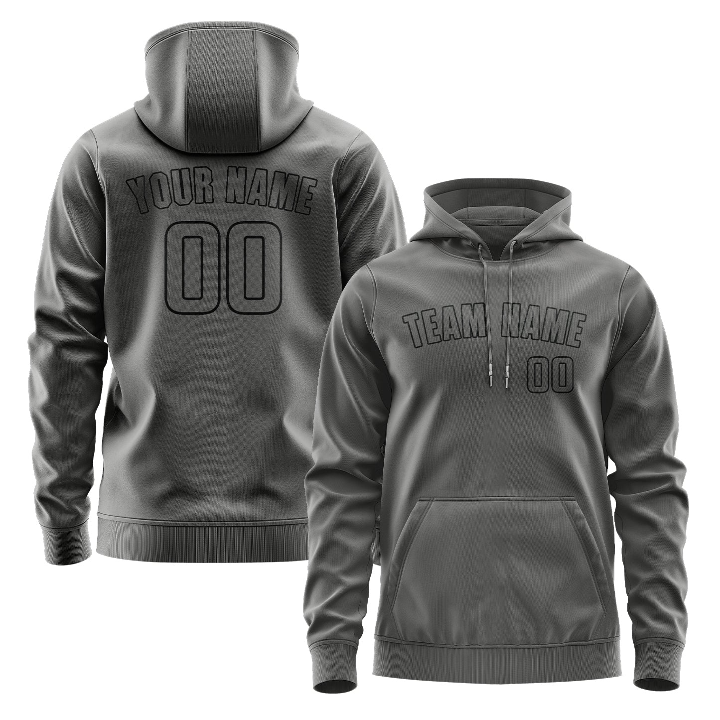 Maßgeschneidertes Dunkelgrau Dunkelgrau Hoodie