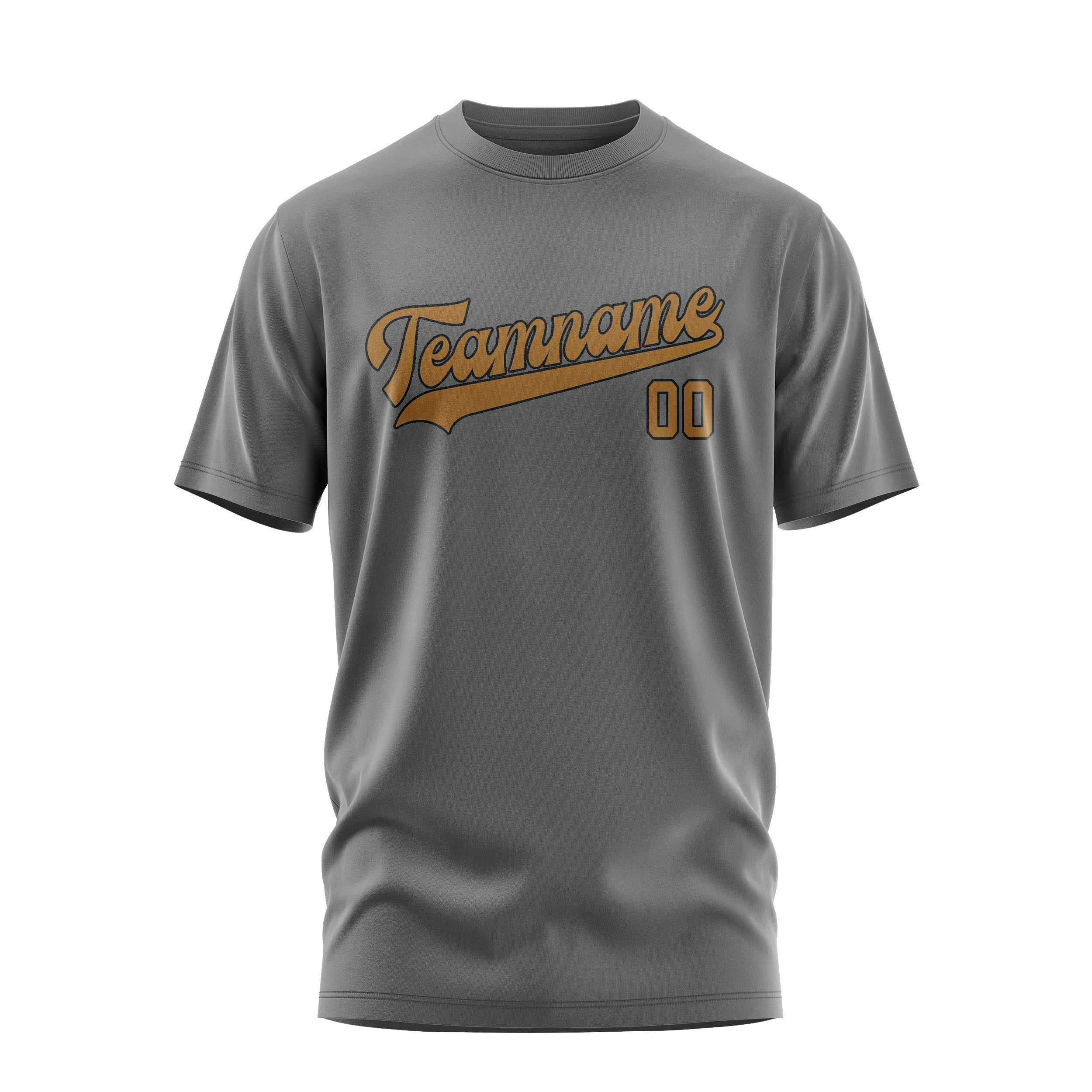 Maßgeschneidertes Dunkelgrau Khaki T-Shirt