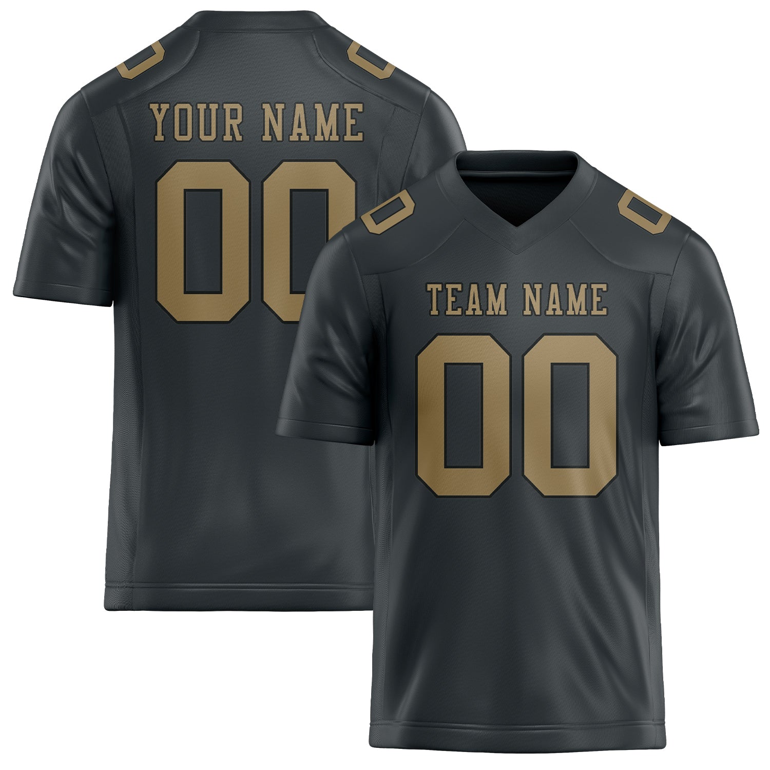 Maßgeschneidertes Professionelles Dunkelgrau Hellkhaki Rugbytrikot