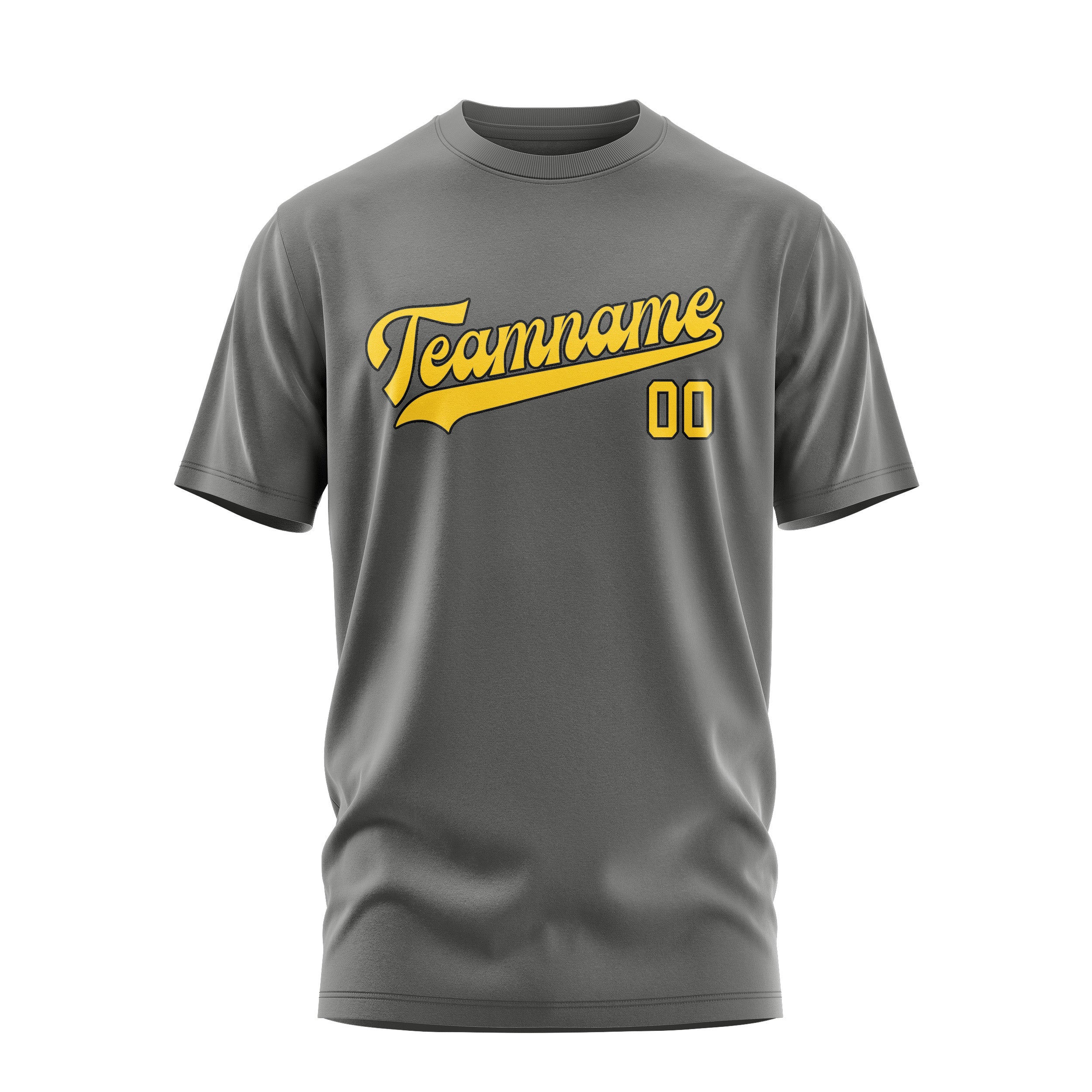 Maßgeschneidertes Dunkelgrau Gold T-Shirt