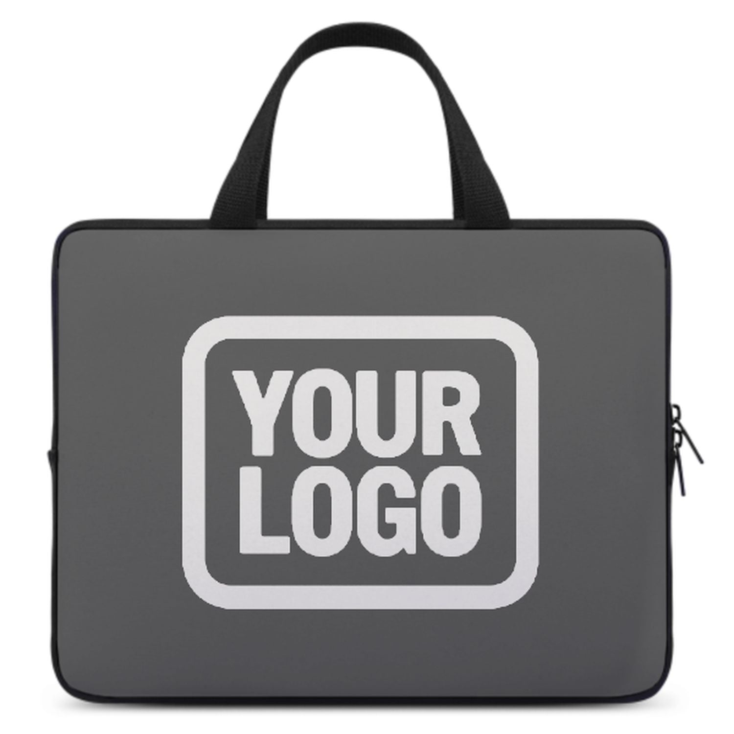 Maßgeschneidertes Dunkelgrau White Laptop Tasche