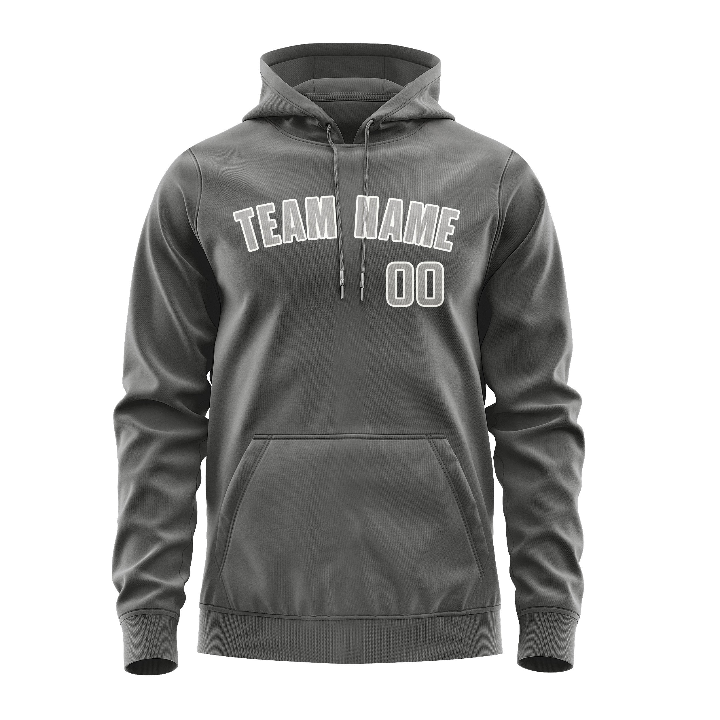 Maßgeschneidertes Dunkelgrau Grau Hoodie