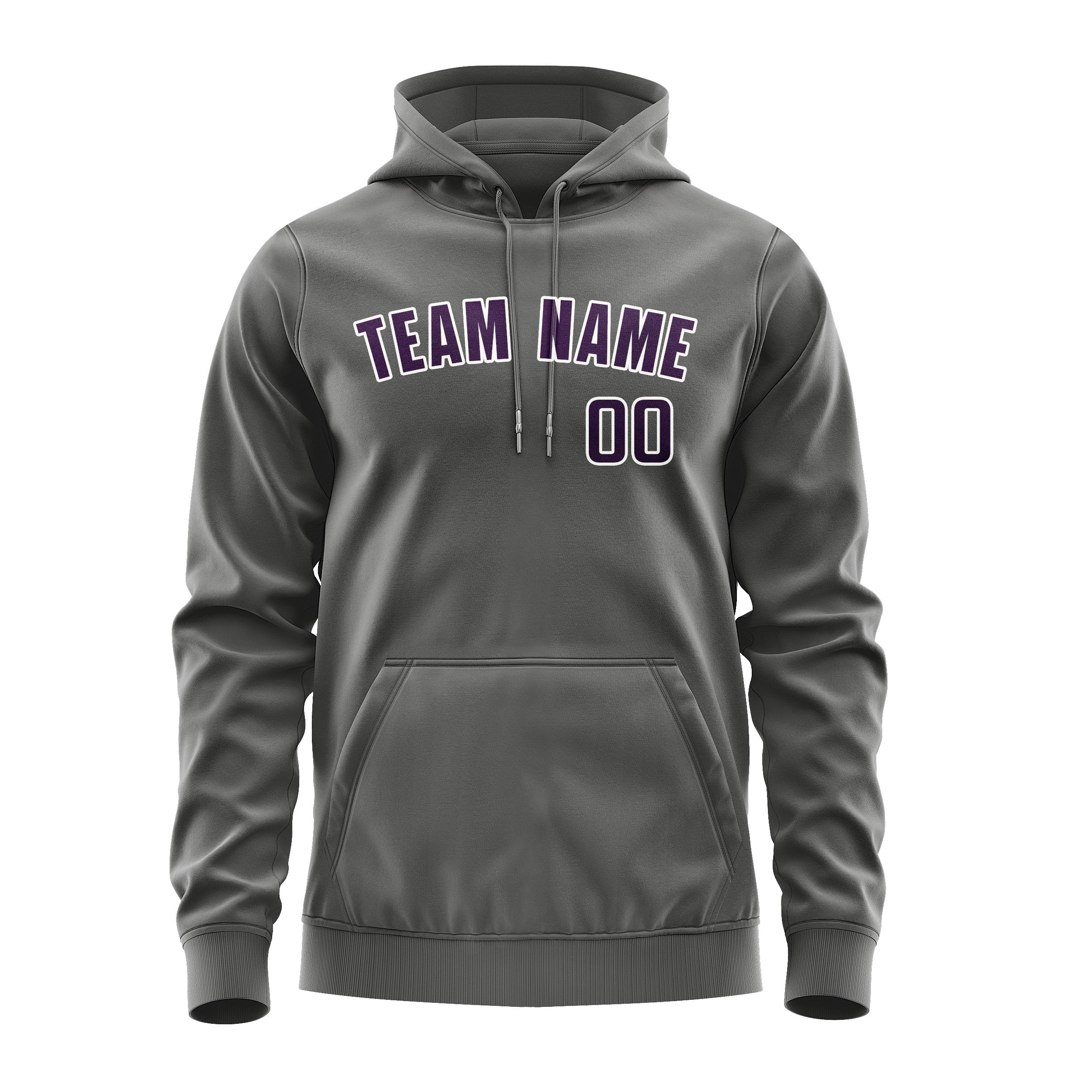 Maßgeschneidertes Dunkelgrau Lila Hoodie