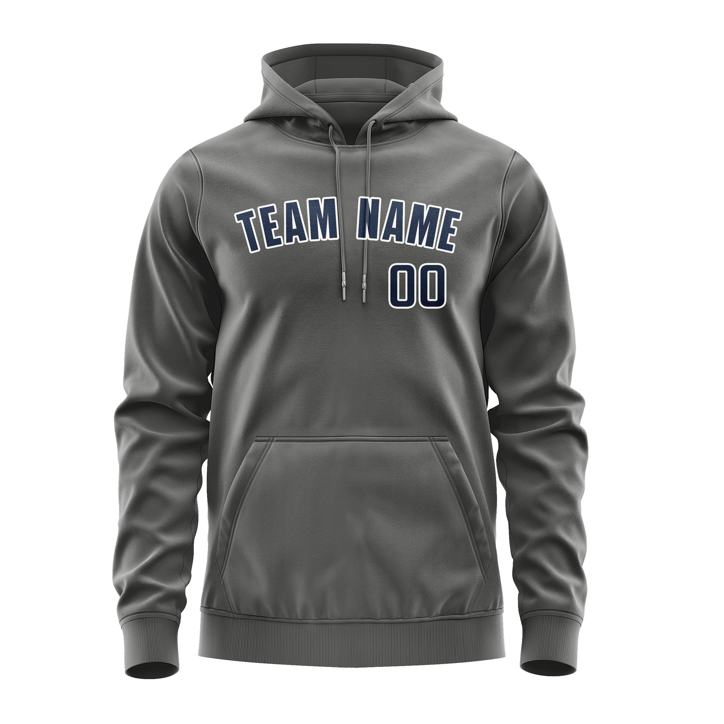 Maßgeschneidertes Dunkelgrau Marineblau Hoodie