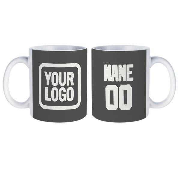 Tazza personalizzata grigio scuro bianca
