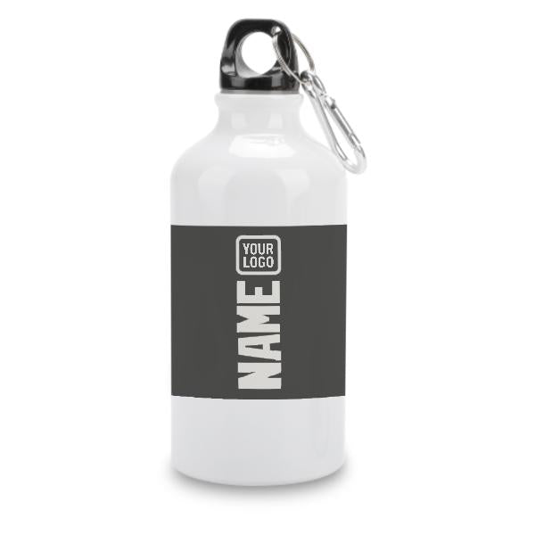 Maßgeschneidertes Dunkelgrau Weiß Sportflasche