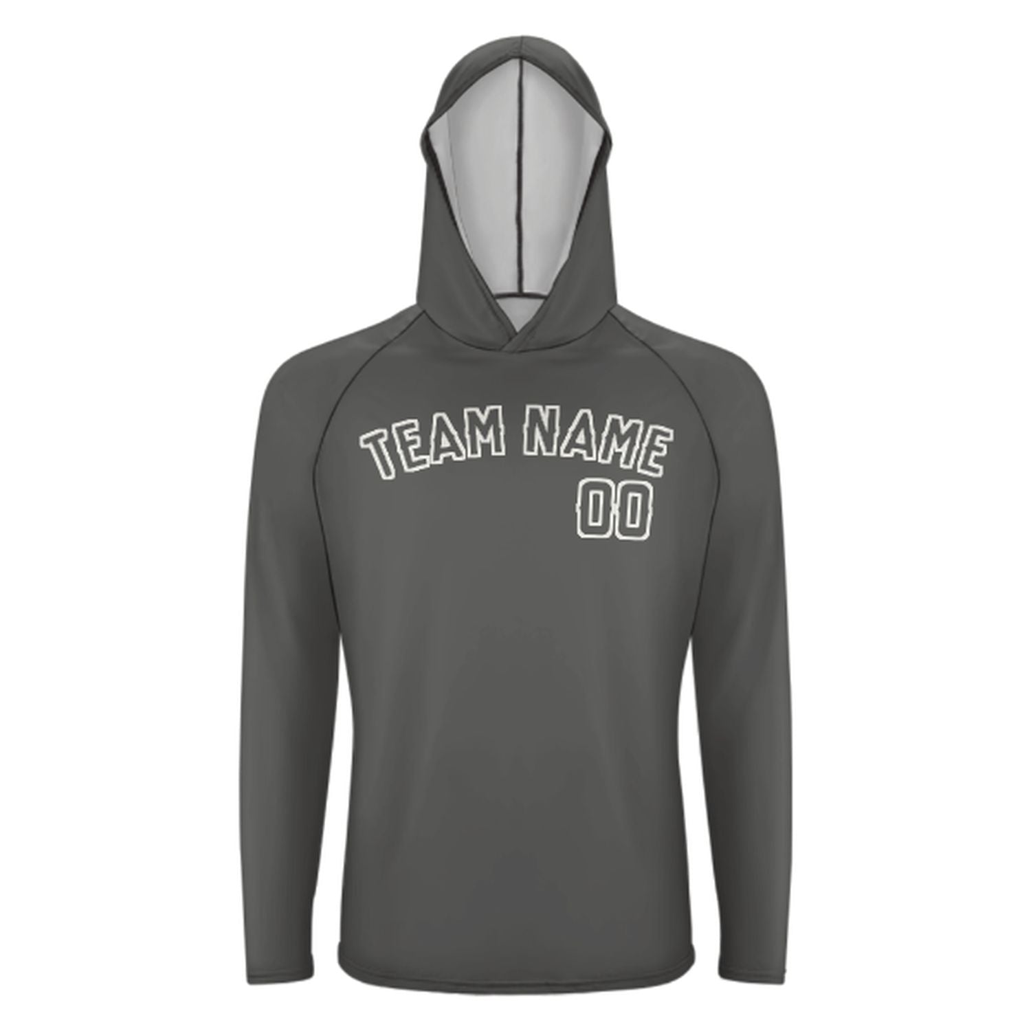 Maßgeschneidertes Dunkelgrau Dunkelgrau UV-Hoodie