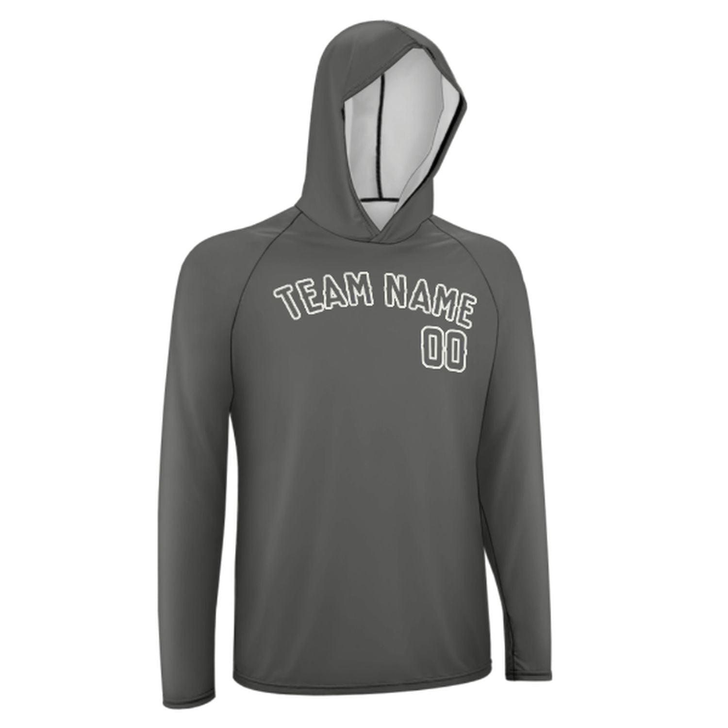 Maßgeschneidertes Dunkelgrau Dunkelgrau UV-Hoodie