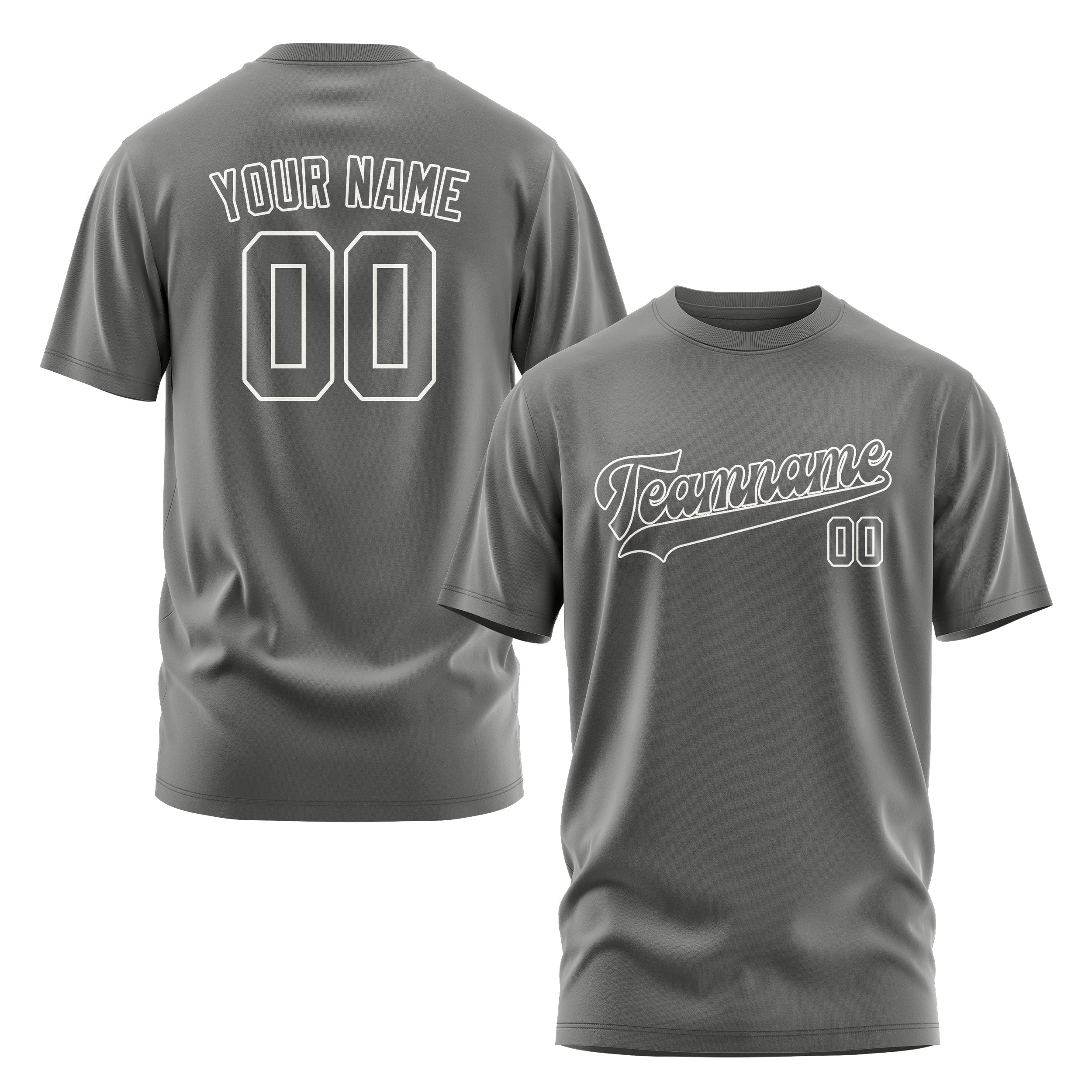 Maßgeschneidertes Dunkelgrau Dunkelgrau T-Shirt