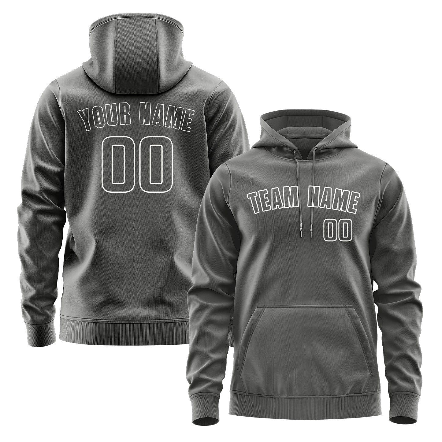 Maßgeschneidertes Dunkelgrau Dunkelgrau Hoodie
