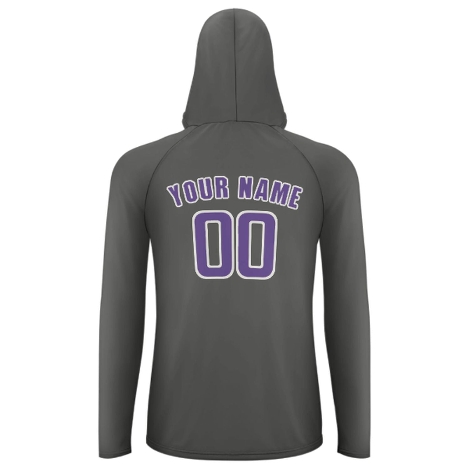 Maßgeschneidertes Dunkelgrau Lavendel UV-Hoodie