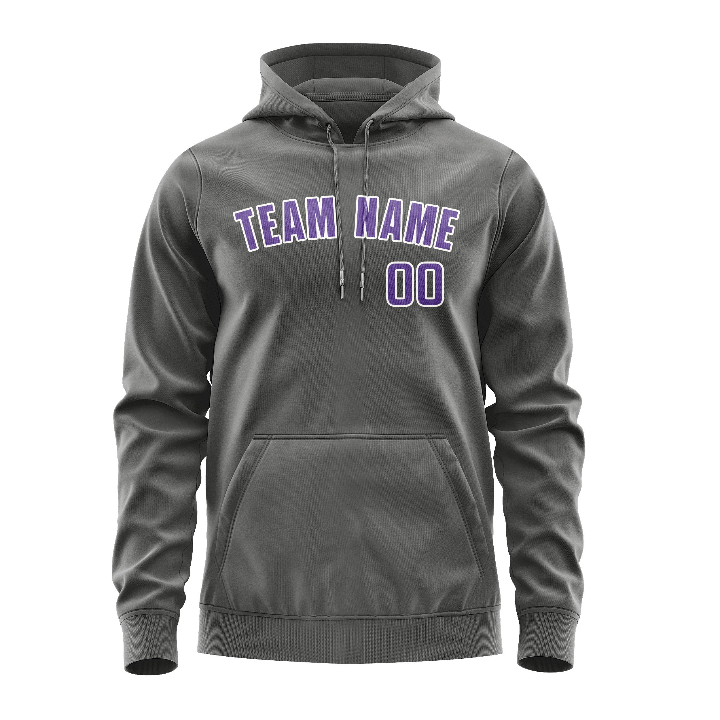 Maßgeschneidertes Dunkelgrau Lavendel Hoodie