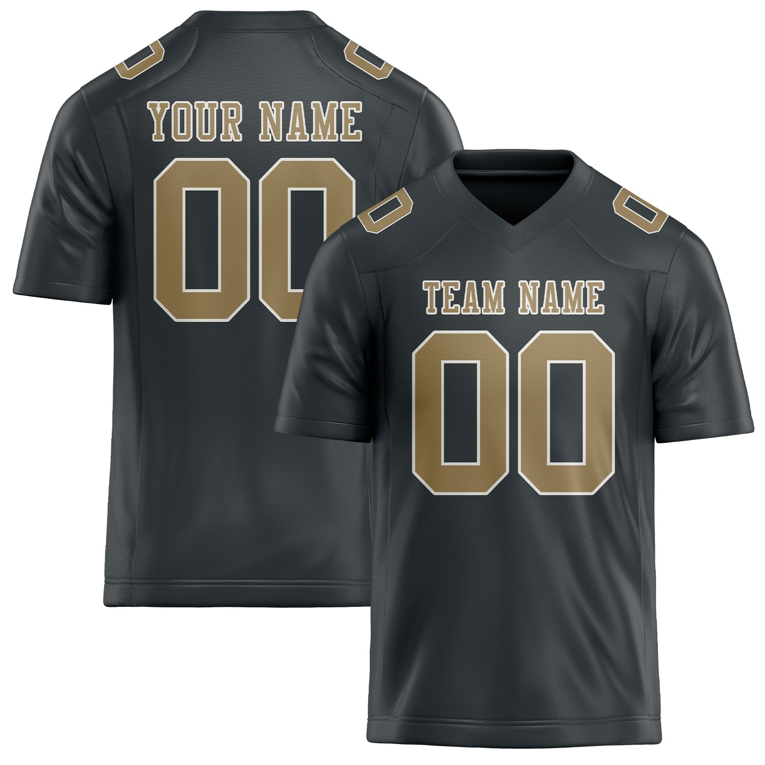 Maßgeschneidertes Professionelles Dunkelgrau Hellkhaki Rugbytrikot