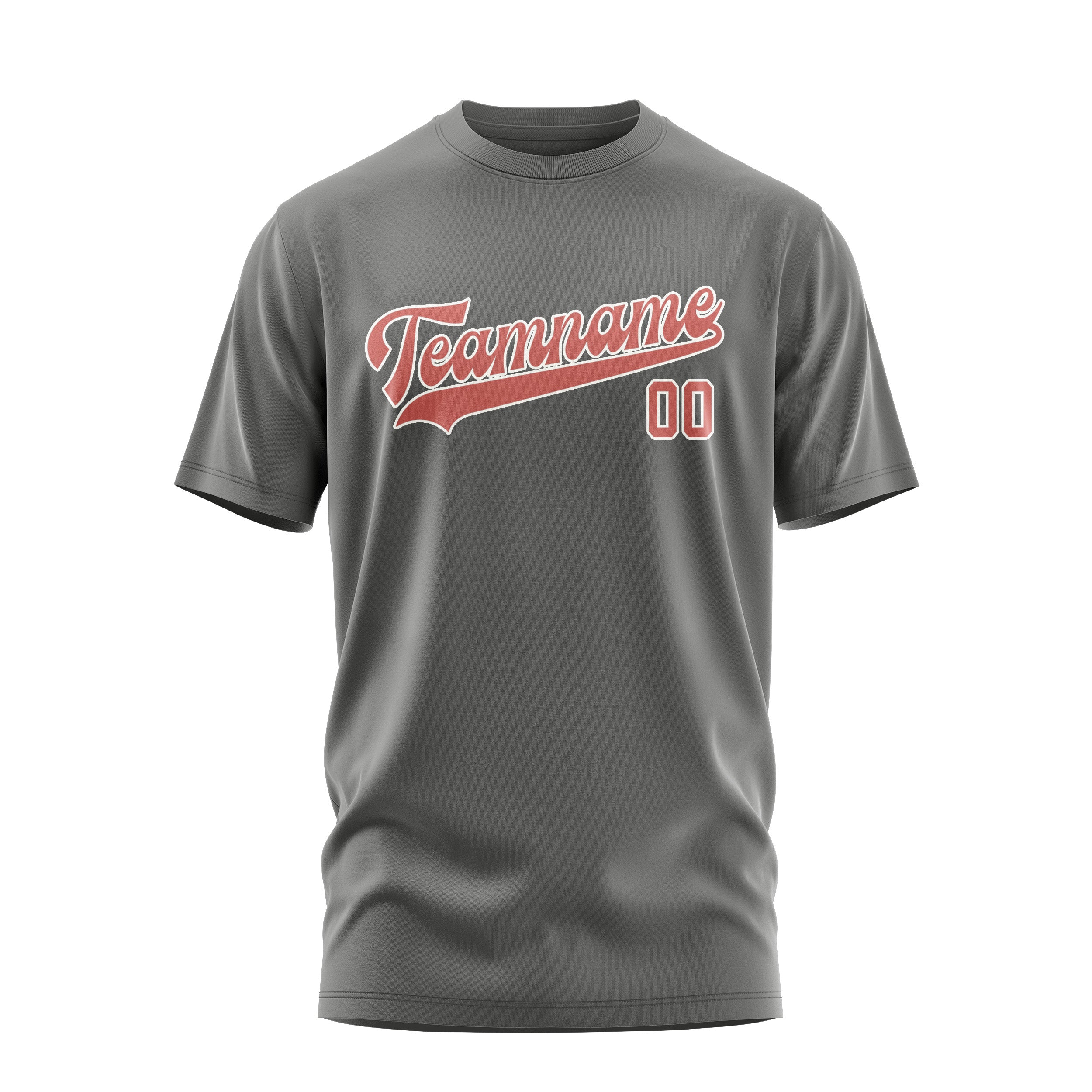 Maßgeschneidertes Dunkelgrau Kupferrose T-Shirt