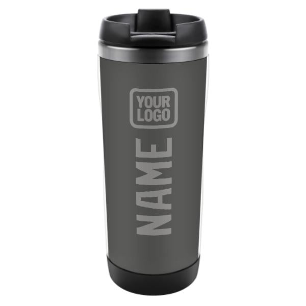 Tazza personalizzata in acciaio inossidabile grigio scuro