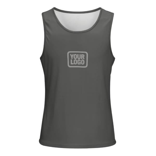 Maßgeschneidertes Dunkelgrau Grau Herren Tanktop