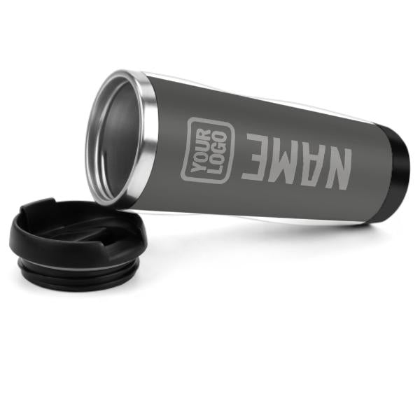Tazza personalizzata in acciaio inossidabile grigio scuro