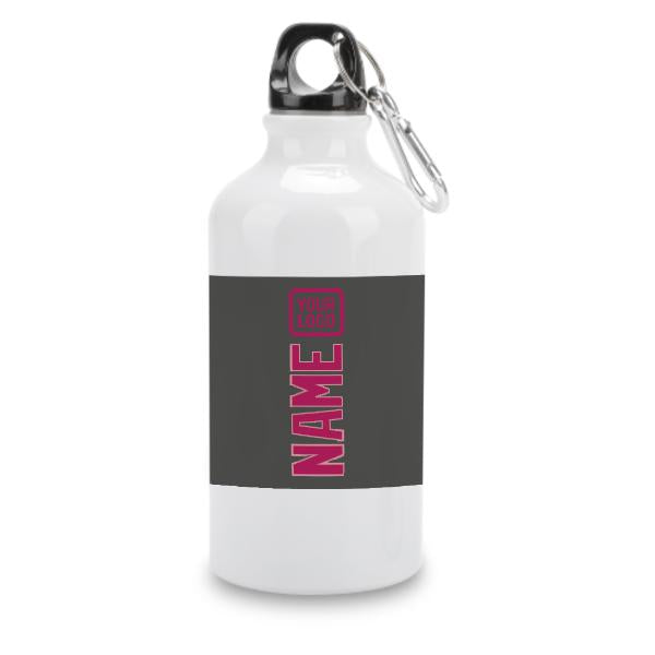 Maßgeschneidertes Dunkelgrau Rosarot Sportflasche