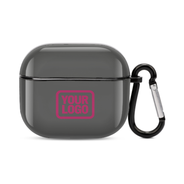 Maßgeschneidertes Dunkelgrau Rosarot AirPods-Hülle (3. Generation)