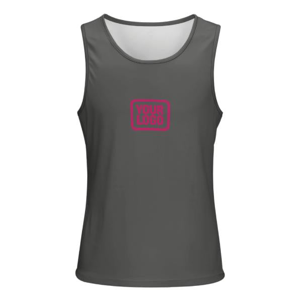 Maßgeschneidertes Dunkelgrau Rosarot Herren Tanktop
