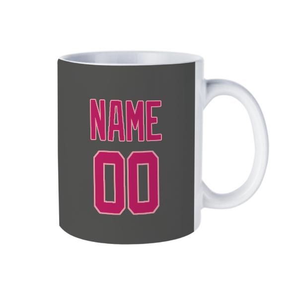 Tazza personalizzata grigio scuro rosa