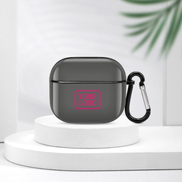 Maßgeschneidertes Dunkelgrau Rosarot AirPods-Hülle (3. Generation)