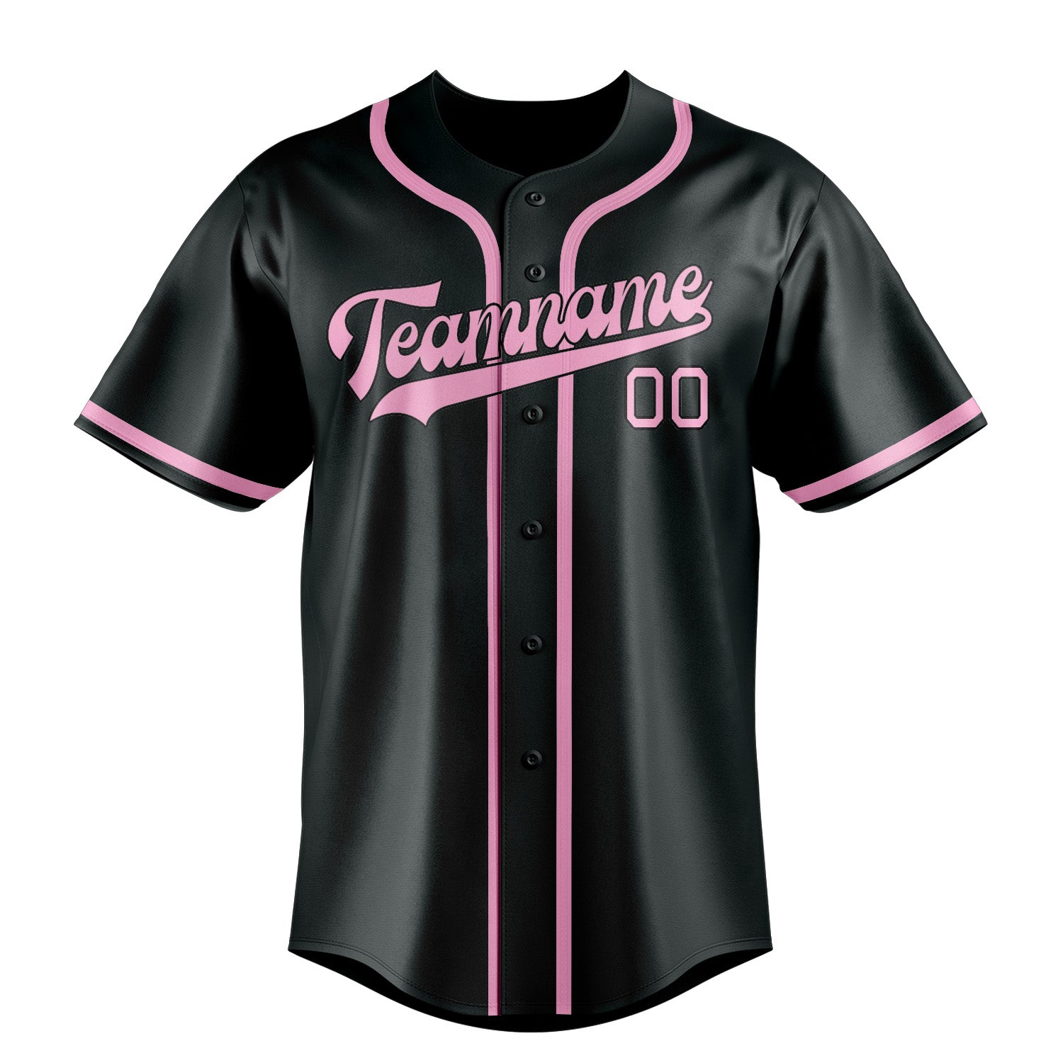 Benutzerdefiniertes Professionelles Dunkelgrau Rosa Baseballtrikot